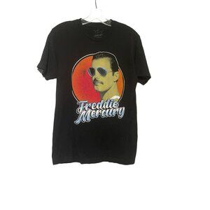 Freddie Mercury Official Merch T Shirt Band Music Short Sleeve Black Size L